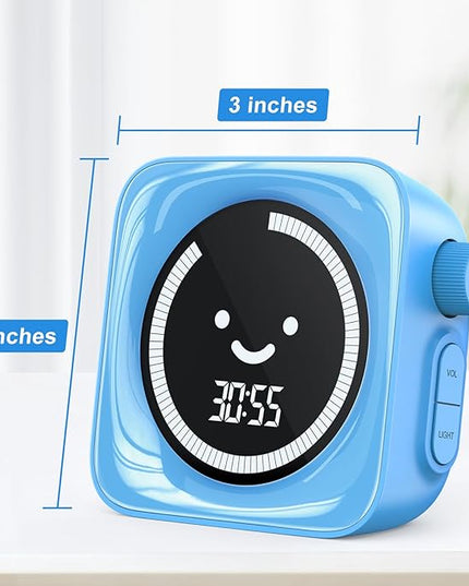 Visual Timer for Kids, 99 Minute Digital Cute Kids Visual Timer Classroom Timer for Homeschool Supplies Study Teaching Time Management Tool Countdown Count Up Timer, Blue 2Pack