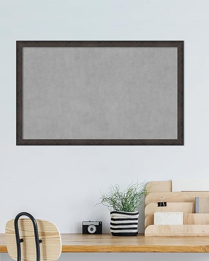 Amanti Art Black Framed Magnetic Board 27x43 Large Vision Board for use with Magnets, 100% Metal Sheet to Display Items as Office Decor or for Home Organization in mudroom, Kitchen or Kids Room