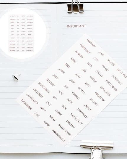 GALPADA 4 Sheets Rose Gold Foil English Phrase Stickers for Scrapbooking Journaling Monthly Planner Decoration Transparent Pet DIY Decals for Diaries and Photo Albums Creative Stationery