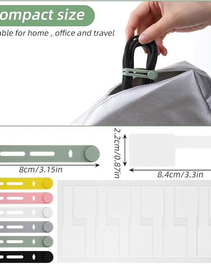 90 Pcs Nylon Cable Labels and Cord Ties Set - 30 Colorful Data Cable Organizer + 60 Identification Wire Labels, Cord Management for Home Office Travel Desk Electronics (Multicolor)