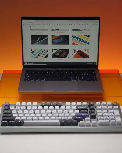 Keychron Q5 Pro QMK/VIA Wireless Custom Mechanical Keyboard, 96% Layout with Programmable Knob, KSA Double-Shot PBT Keycaps with Hot-swappable K Pro Brown Switch for Mac Windows Linux - Gray