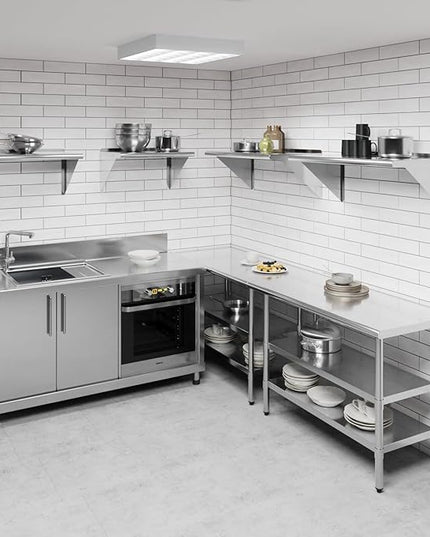 AmGood 36" Long X 18" Deep Stainless Steel Wall Shelf | NSF Certified | Appliance & Equipment Metal Shelving | Kitchen, Restaurant, Garage, Laundry, Utility Room