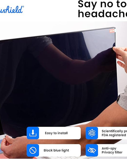 Ocushield 12.1” (16:10) Premium Anti Blue Light Screen Protector with Privacy Filter for Laptop - Blue Light Blocking for Eyes - Anti-Glare Film (261 x 164 mm)