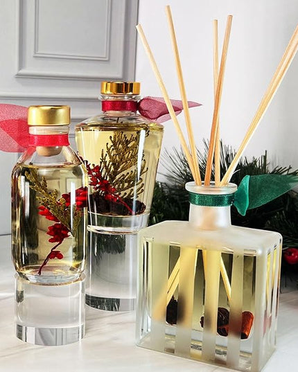 LOVSPA Reed Diffuser Set, Jasmine Vanilla Scented Oil Diffuser with Sticks, Home Fragrance Accessories for Bathroom Shelf Decor, Aroma Diffusers for Home or Office Desk, USA Made