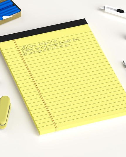 Small Note Pads 5x8" – 6 Vibrant Colors Notepad, College Ruled, 30 Sheets Each | Perfect for Work, School & Creative Notes! Legal Pads 5 x 8 Perforated Narrow Ruled Pads of Paper (Multicolor 6)