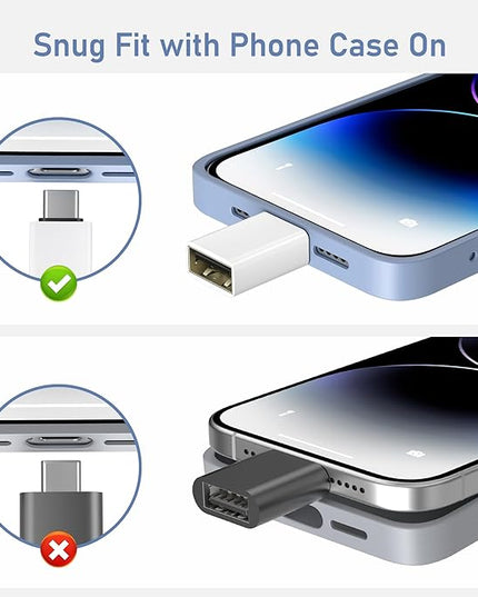 Basesailor USB C to USB Adapter 3Pack,USB C Male to USB A 3.0 Female Adapter,Type C Thunderbolt 4 OTG Converter for Apple MacBook Pro,Mac Book,iPad,Microsoft Surface Go,Samsung Galaxy S25,iPhone 17 16