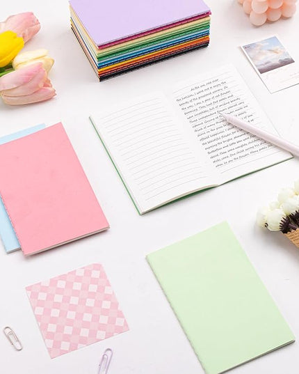 60 Pack Mini Pocket Colorful Lined Notebook Bulk, Journals Bulk, Small Notebooks 3.5x5.5, 30 Sheets/60 Pages, Mini Notebooks for Traveler, Students, School Supplies(Lined-60 pack, 15 Colors)