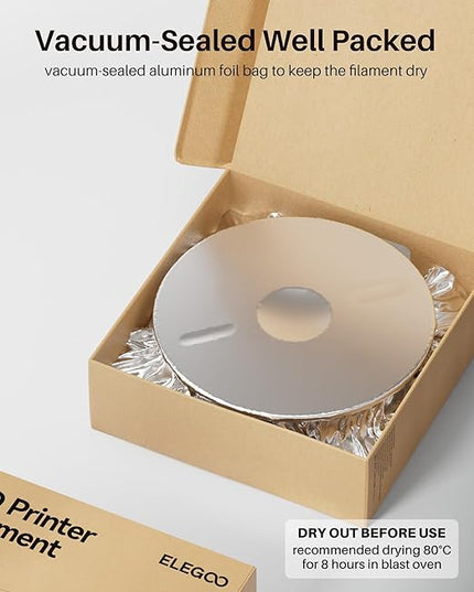 ELEGOO PC Filament 1.75mm Transparent 1KG, Tough and Durable Professional 3D Printer Filament Dimensional Accuracy +/- 0.05mm 1KG Spool Heat Resistant 3D Printing Polycarbonate Material