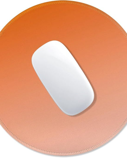 ITNRSIIET Mouse Pad Non-Slip Rubber Base Smooth Surface Stitched Edges Waterproof Durable Compatible with All Mice for Office & Gaming, Desk Accessory, Diameter 8.7 inch, Sunset Gradient