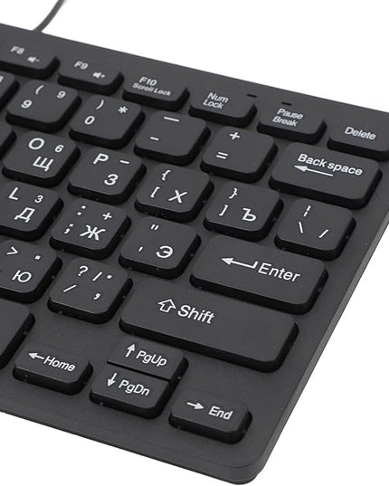 SENECESLI 78 Key Ultra Slim Language Keyboard, Russian Arabic English Bilingual Keyboard, Wireless Bluetooth, Travel Portable for Tablets Laptops Phones (Russian)