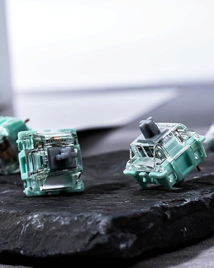 Jade Series 3.0 Silver Linear Keyboard Switches,3-Pin 45gf 22mm Dual-Stage Spring Pre-lubed Switches for MX Mechanical Keyboard(Silver,10Pcs)