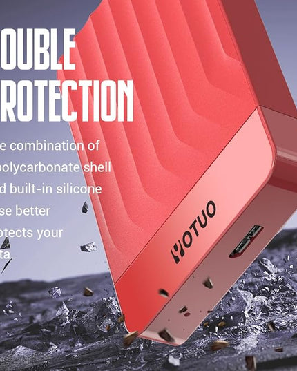 Portable External Hard Drive Storage Expansion Mobile HDD USB 3.0 for PC, Mac, Desktop, Laptop, PS4, PS5, Xbox One X/S, Xbox 360, Xbox Series X/S, Office & Game (Red, 1TB)