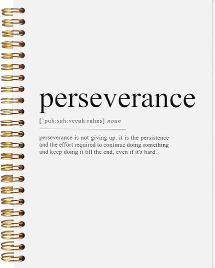 Perseverance Definition Inspirational Notebook, Motivational Journal, Inspirational Gifts for Coworkers Women Men, Inspiring Work Spiral Notebooks 5.5x8.3 Inch