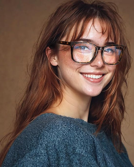 VISOONE Blue Light Blocking Glasses Square with Anti Computer Glare for Gaming Women and Men MONTANA