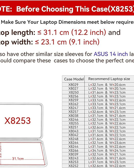 Smatree Hard EVA Protective Sleeve Case Compatible for 14 inch ASUS ROG Zephyrus G14 2025/2024/2023/2022, for ASUS ROG Zephyrus G14 Laptop Notebook Bag (X8253)