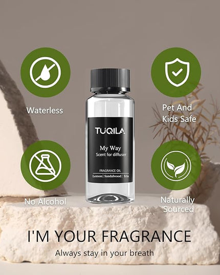 Tuqila Hotel Luxury Waterless Diffuser Oil My Way, Essential Scent Oil Usage Cold Air Waterless Diffuser, Scents Oils Bottle120 ML Home Natural Flavour