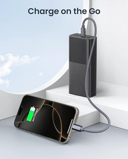 Elebase USB Charging Adapter Kit,Multi Travel USBC Adapter Set,Type C to USB 3.0 OTG iOS Micro Converter Case with 1Ft 100W Charger Cable for iPhone 17 Air 16 15 14 Max Pro,Samsung Galaxy S24 S23 Plus