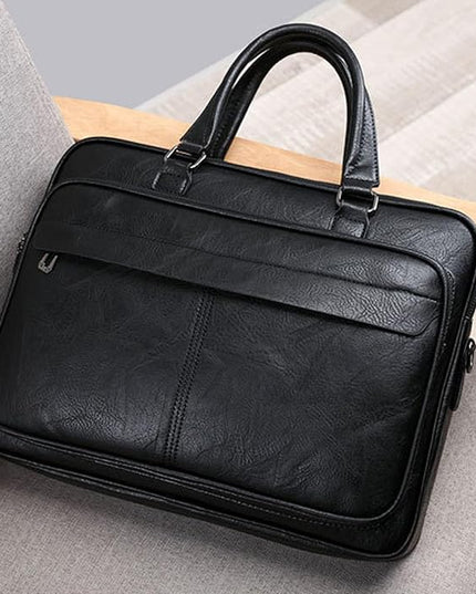 leather Laptop Bag for Men 16 inch Briefcase Waterproof,Computer Handbags Shoulder Crossbody Laptop Bag Business