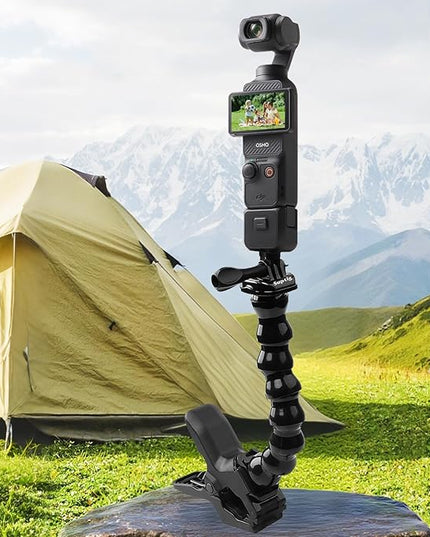 Suptig Jaws Flex Clamp Mount Gooseneck Mount for GoPro Hero 13 Hero 12 Hero 11 Hero 10 Hero 9 Hero 8 Hero 7 Hero 6 Hero 5 Hero 4 Session Hero 3+ Hero 3 Akaso EK7000 DJI osmo Arlo Action Camera.