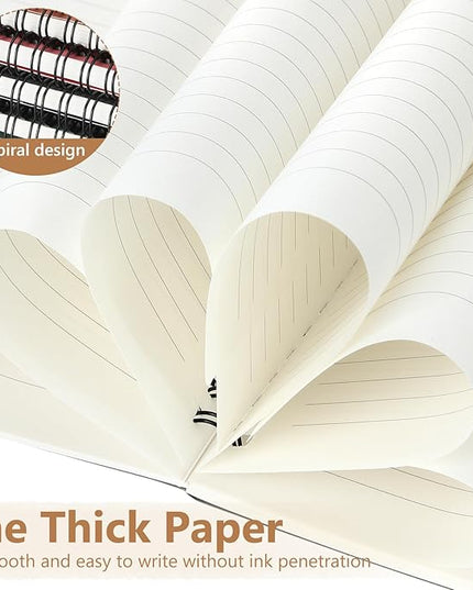 Fuutreo 12 Pcs Spiral Notebook for Work A5 8.3 x 5.7 Inch College Ruled Spiral Journal Notebook Kraft Cover Ruled Paper, 12 Color, 60 Sheets, 120 Pages for Office School (Office Color,Classic)