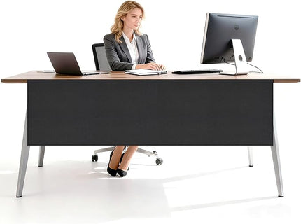 Under Desk Privacy Panel Self-Adhesive Modesty Panel Stand Up Desk Modesty Panel for Home Office or Standing Workstation, Black (60" Black)