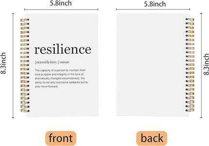 Inspirational Notebook,Inspirational Journal,Inspirational Journal for Women Men Writing,Resilience Spiral Notebook 8.3×5.5 Inch