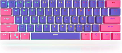 Guffercty kred PBT Keycaps 60 Percent with 6.25U Space Bar OEM Profile for Cherry MX Switch Mechanical Gaming Keyboard (Poney-C)
