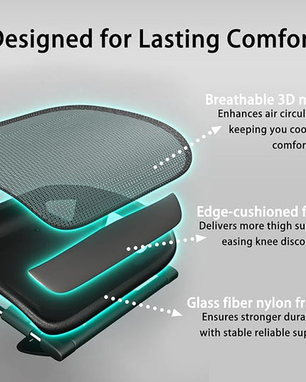 Ergonomic Office Chair with Footrest, Big & Tall, 4D Adjustable Armrests, Comfy Swivel Rolling Mesh Computer Desk Chair with Lumbar Support, Wheels for Office, Home, Gaming, Elite S2