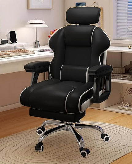 Executive Office Chair Reclining with Footrest Ergonomic Computer Desk with Lumbar Support Big and Tall Home High Back Gaming Chair for Office Home Study