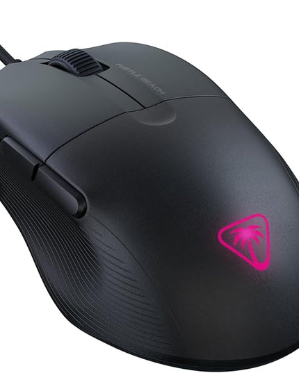 Turtle Beach Pure SEL Wired RGB Gaming Mouse, Ultra-Light 49g Ergonomic Design, 8000 DPI Optical Sensor, Mechanical Switches, Pretension System, Pure PTFE Glides, AIMO RGB Lighting – Black