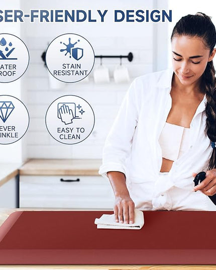 StepRite 4/5 Inch Thick Kitchen Mat Anti Fatigue Mat Kitchen Rugs Kitchen Decor Non-Slip, Stain & Water Resistant, Kitchen Mats Desk Mat for Kitchen, Office, Workshop, Red, 17'' x 39''