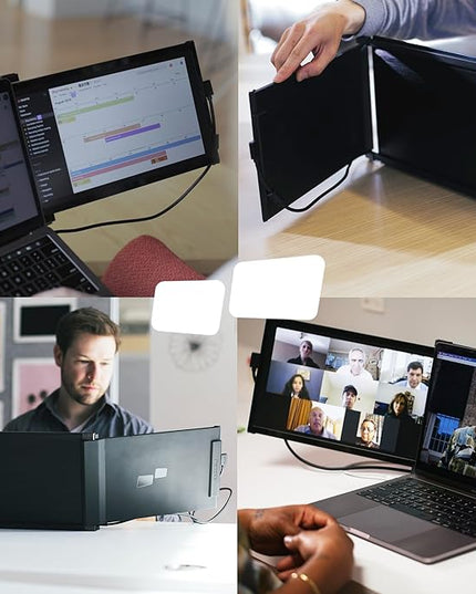 Portable Monitor for Laptops, New Mobile Pixels Duex Plus DS 13.3" Full HD IPS Dual Laptop Monitor, USB C/HDMI Plug and Play Laptop Screen Extender,Windows/Mac/Android/Switch Compatible