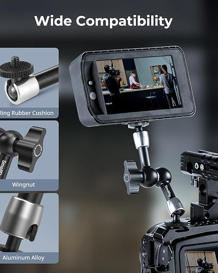 SMALLRIG 5.5-inch Magic Arm 2-Pack, Articulating Adjustable Friction Arm Mount with 1/4"-20 Thread Screw, for Camera Monitor/LED Light Setup, 5316