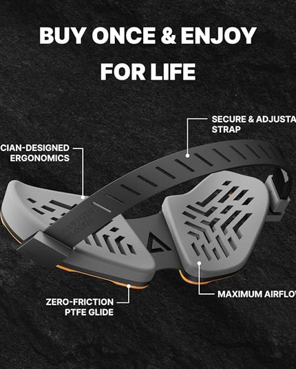 DELTAHUB Carpio G2.0 - Adveenced Ergonomic Right-Handed Gaming Wrist Rest for Mouse - Superior Support for Serious Gamers (Small, Right, Grey)
