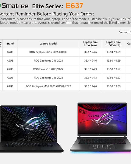 Smatree Laptop Sleeve for 16 inch ASUS ROG Zephyrus G16 2025/2024,for 16inch ROG Zephyrus M16 2023/2022,for 15.6inch ROG-Zephyrus-G15 2022 GA503, for 16 inch ROG-Flow-X16 2023/2022 Case, Pink(E637P)