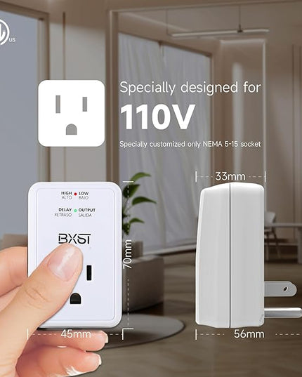 [ETL Listed] BXST Single Outlet Surge Protector for Refrigerator Voltage Protection Mini Wall Outlet Surge Protector Plug in for Computer/TV/PC 140J 1200W（2 Pack）