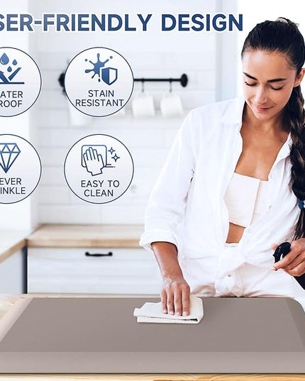 4/5 Inch Thick Kitchen Mats for Floor, StepRite Kitchen Rug for Standing Desk, Non-Slip, Thicker, Stain & Water Resistant, Comfort Anti Fatigue Floor Mat for Home, Kitchen, Office - Khaki,54 * 22''