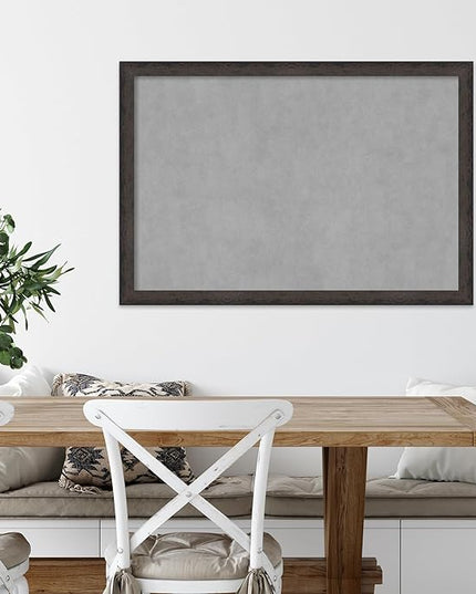 Amanti Art Black Framed Magnetic Board 27x39 Large Vision Board for use with Magnets, 100% Metal Sheet to Display Items as Office Decor or for Home Organization in mudroom, Kitchen or Kids Room