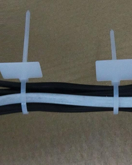 Nylon Marker Cable Ties 300PCS White Self-locking Wire Zip Ties Cable Mark Tags Label Tie Straps Nylon Power Marking Label
