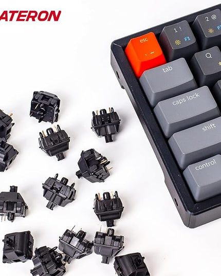 Gateron Oil King Keyboard Switches Replacement -90pack,5-pin 55gf pre-Lubed Black Plated Spring high Life Office Typing Linear switches for MX Mechanical Keyboard