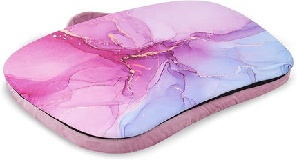 Jasenna Laptop Desk with Phone Holder and Device Ledge - Portable Lap Desk with Pillow Cushion,Fits up to 15.6 inch Laptop for Home Office (1-Purple Blue Splash Ink)