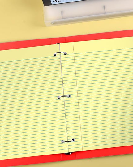 KAISA Loose Leaf Notebook Paper, College Ruled, 300 Sheets Per Lined Paper, 8" x 10.5", 3 Hole Punched for 3 Ring Binder, Canary, Made In USA