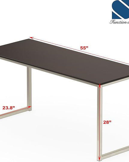 SHW Mission 55-Inch Home Office Computer Desk, Espresso