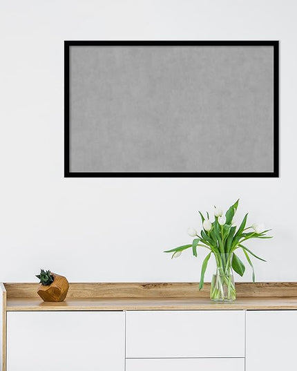 Amanti Art Black Framed Magnetic Board 21x33 Large Vision Board for use with Magnets, 100% Metal Sheet to Display Items as Office Decor or for Home Organization in mudroom, Kitchen or Kids Room