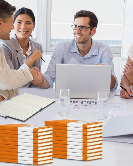 20 Pack Journals for Writing College Ruled Notebooks Journal in Bulk, Hardcover Notebooks (200Pages) for Note Talking, Lined Bullet Journals for Home School Office, 5.7"x8.4", Orange