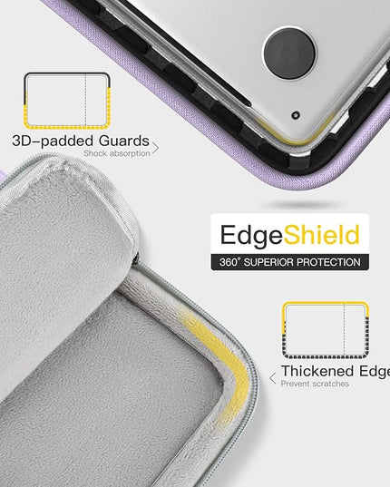 360° Upgraded Laptop Protective Sleeve Case for 2025-2021 MacBook Pro 16 inch M4/M3/M2/M1 Pro/Max, Shockproof Water-Resistant MacBook Laptop Bag with Accessory Pocket, Purple