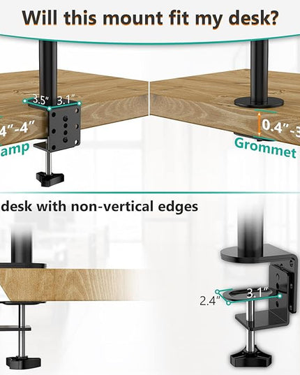 WALI Single Monitor Stand Desk Mount, 39 inch Tall Monitor Stand Fully Adjustable, Articulating Arm for Computer Screen up to 32 inch, 22lbs (M001XXL), Black