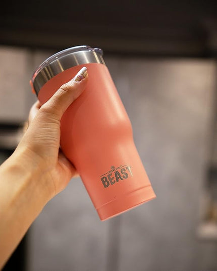 Beast 20 oz Tumbler Stainless Steel Vacuum Insulated Coffee Ice Cup Double Wall Travel Flask (Blossom Pink)