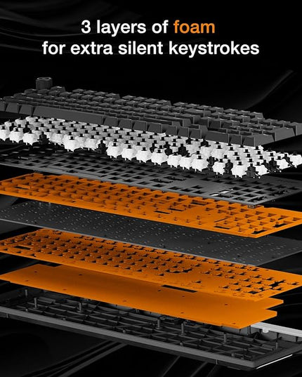 be quiet! Light Mount Mechanical Keyboard | Linear | Hot-Swappable Lubricated Silent Switches | 3D Media Wheel | ARGB Keyboard | Quality PBT Double-Shot Keycaps | Programmable | BT003US