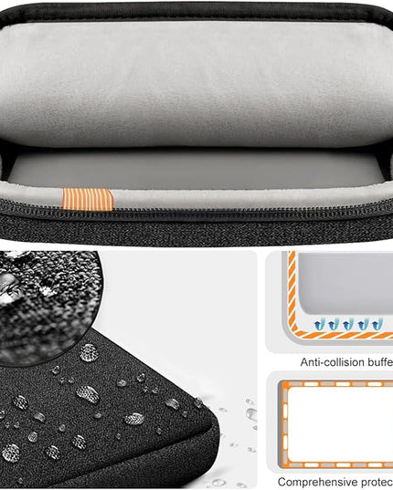 Hseok Laptop Case 15 15.6 16 inch Sleeve with Handle and Hidden Strap,Compatible with MacBook Pro 15.4 16, 360° Protective PC Briefcase with 4 Pockets for Laptop Accessory,Easy to Carrying,Black
